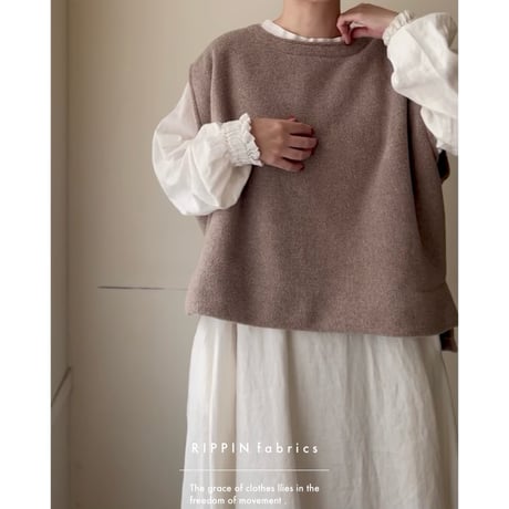 【即納品】【キャメル】メルトンフリースベスト