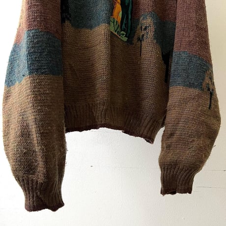 90's Euro Golfer Design Knit Sweater