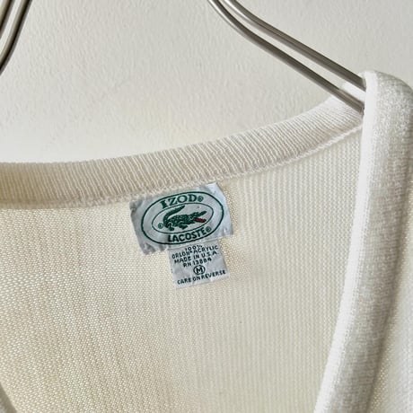 80's IZOD LACOSTE V-neck Acryl Knit Sweater (made in USA)