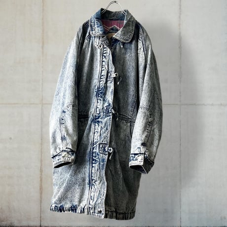 80-90's Euro Bleach Denim Coat