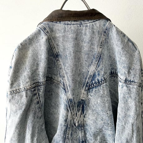 80-90's Bleach Denim Short JKT