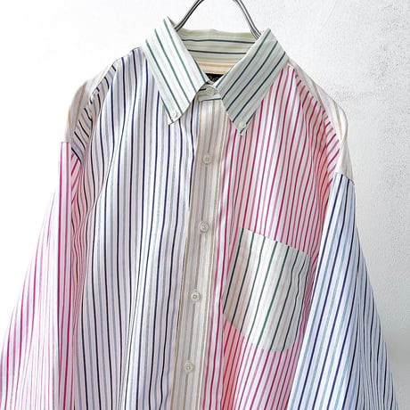 90's Brooks Brothers Crazy Pattern Stripes Cotton Shirt