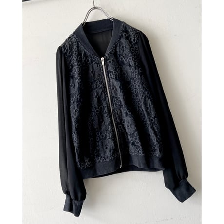 Lace Design Sheer Short JKT