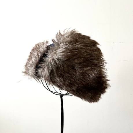 Nylon & Fake Fur Flight Cap (ネイビー)