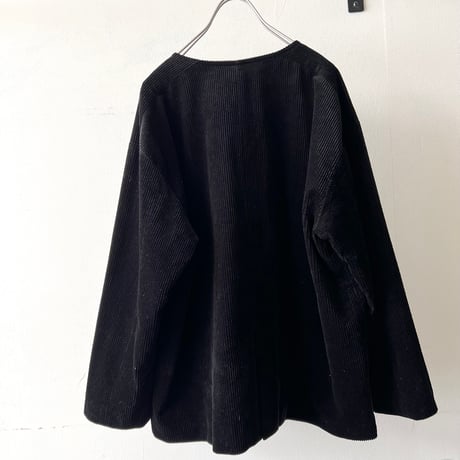 Black Corduroy No Collar JKT