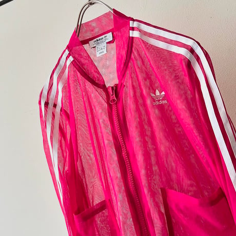 adidas originals See-through Track JKT (color : pink purple)