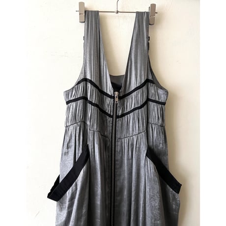 Metallic Color 2way Jumper dress