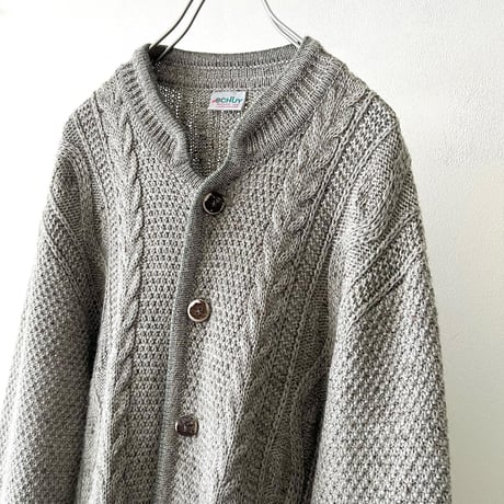 Euro Vintage Aran Knit Cardigan