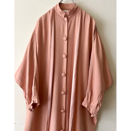 Euro Vintage Layered Design Dolman Sleeve Dress (made in France)