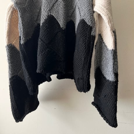 ottod'Ame Giza Giza Pattern Flare Sleeve Knit (made in Italy)