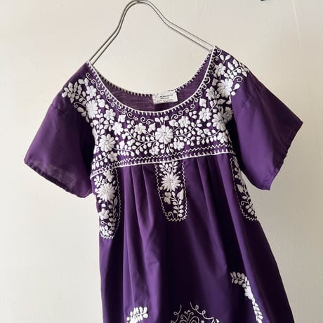 Vintage Embroidery Design Mexican Dress