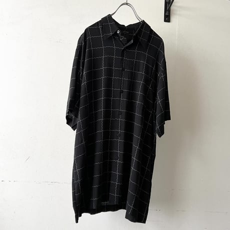 Vintage Check Pattern Rayon Shirt