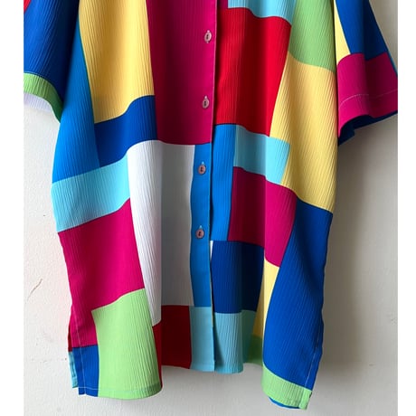 90's US Switch Design Open Collar Shirt