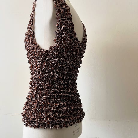 90-00's Leopard Pattern Popcorn Tops