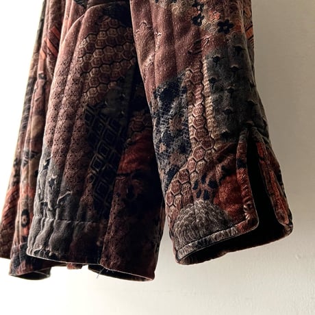 Vintage Geometric Patchwork Pattern Quilting China JKT
