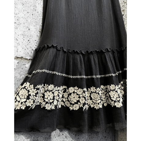 Embroidery Design Maxi Skirt