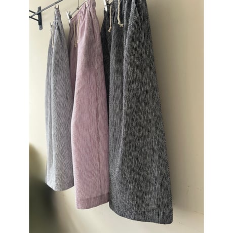 ピンク7月納期【受注】バランスタックパンツ(ストライプ)