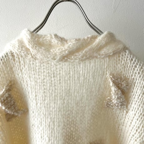 Old 3D Ribbon Design Knit Cardigan