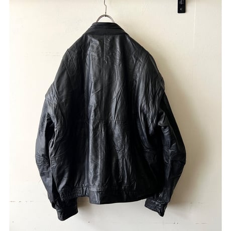 90's 2 way Design Zip-up Leather JKT (made in Germany)