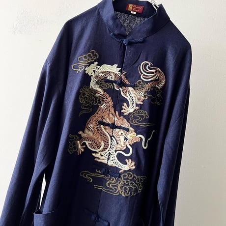 Old Embroidery Design Linen Cotton China Shirt JKT
