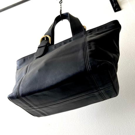 Old Coach "Black" Leather Mini Tote Bag