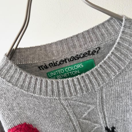 UNITED COLORS OF BENETTON Colorful Sheep Design Spring Knit