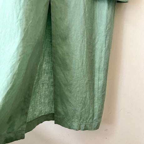 Euro Vintage Fake Layered No Sleeve Linen Dress