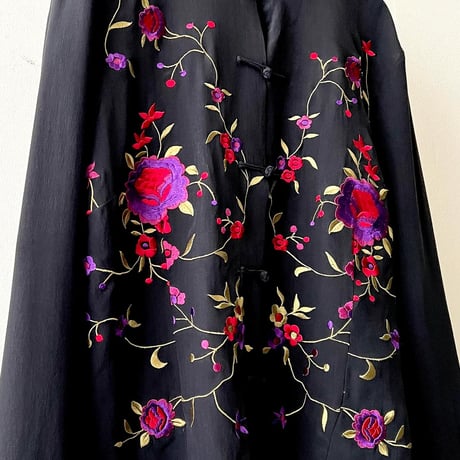 Vintage Embroidery Design Silk China Shirt JKT