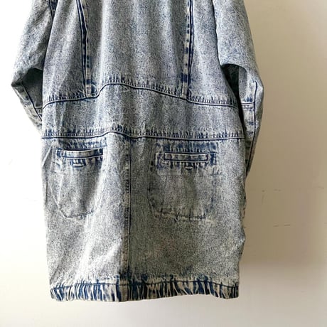 80-90's Euro Bleach Denim Coat