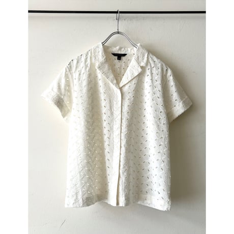 Banana Republic Cut Lace Design Blouse (白)