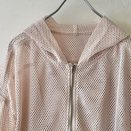 Drawstring Mesh Short Parka
