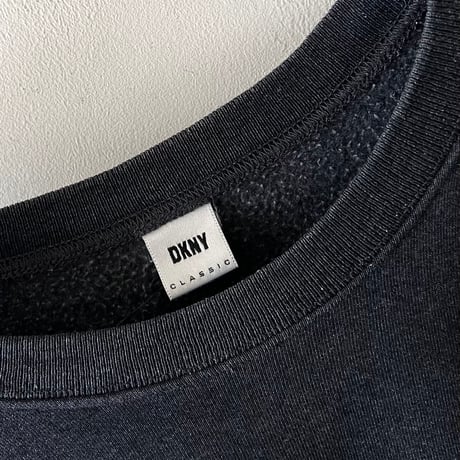 90's DKNY College Type Logo Print Sweat (made in USA)