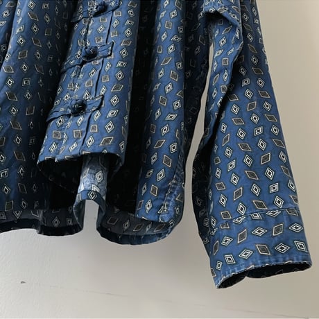 "Remake" Geometric Pattern China Shirt