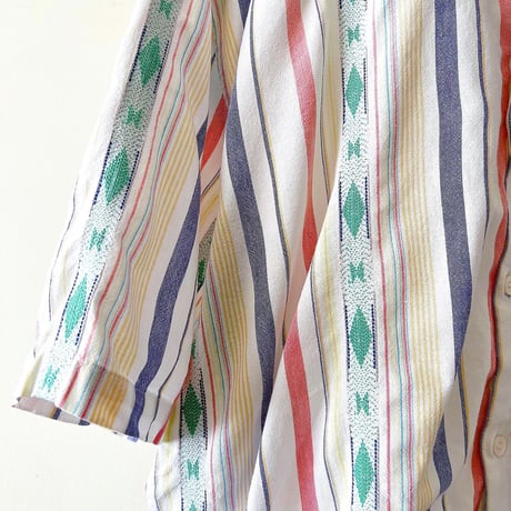 Old Stripe Pattern Half Sleeve Shirt
