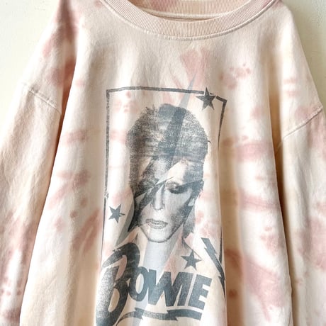Artist Print Tie-dye Sweat "David Bowie"