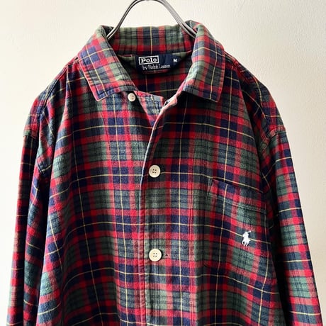90's Polo Ralph Lauren Check pattern Flannel Shirt JKT