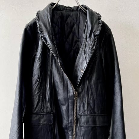Old Frill Collar Double Brest Leather JKT