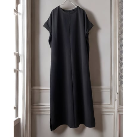 French Sleeve Round neck Long Dress