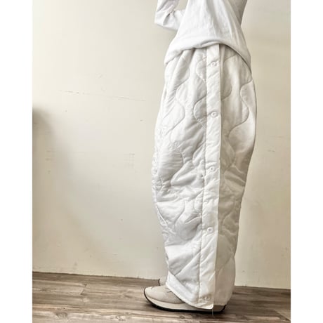 "Remake" 80's US ARMY M-65 Snow-camo Quilting Liner Pants (size : Free size )