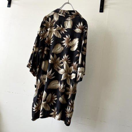 Vintage Botanical Pattern Rayon Shirt