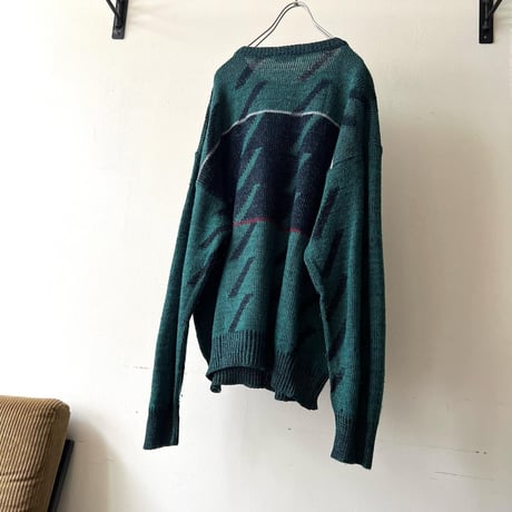 90's Euro Geometric Pattern Knit Sweater
