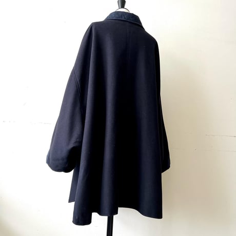Euro Vintage Leather Mix Big Sleeve JKT
