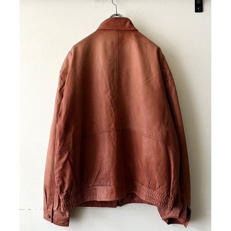Euro Vintage Stand Collar Leather JKT