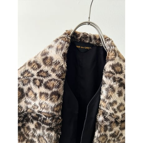 des GARCONS Leopard Pattern Fake Fur Bolero (2008aw)