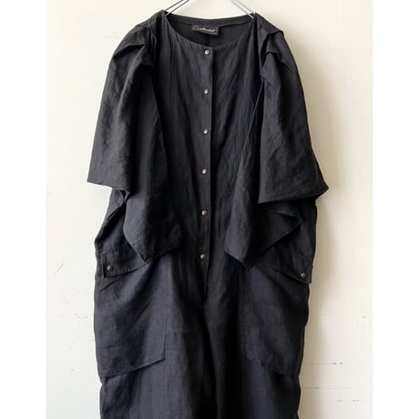 Euro Vintage Dolman Sleeve Linen Jumpsuit