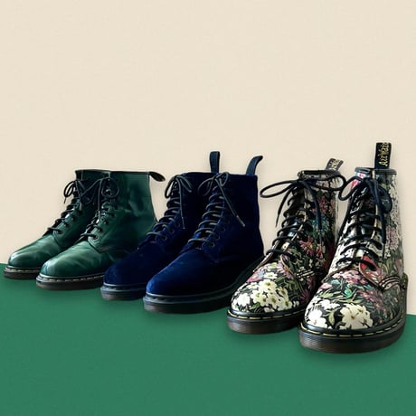Dr.Marten's Flower Pattern 8eye Boots (made in England)