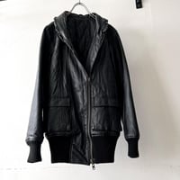 Old Frill Collar Double Brest Leather JKT