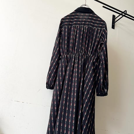 Vintage Geometric Pattern Long Dress
