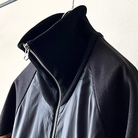 adidas Nylon & Jersey High Neck Short Track JKT