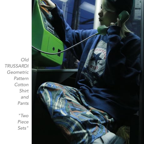 Old TRUSSARDI Geometric Patternイージーパンツ